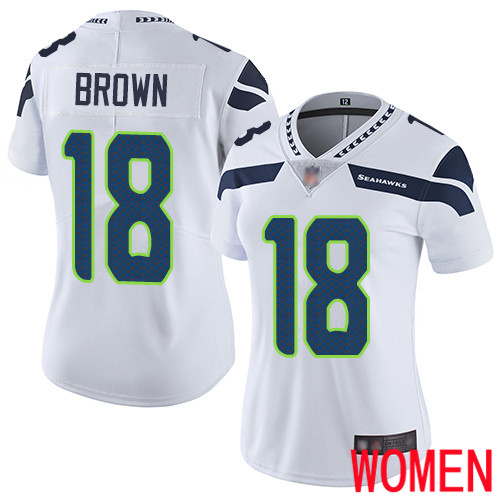 Seattle Seahawks Limited White Women Jaron Brown Road Jersey NFL Football #18 Vapor Untouchable->seattle seahawks->NFL Jersey